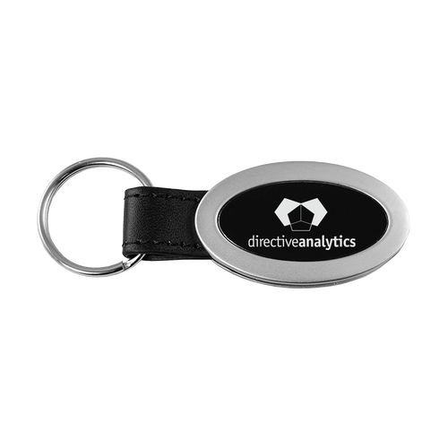 Brushed Zinc Oval Key Tag | BAMKO Collection