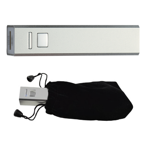 2600 mAh Power Bank with Velvet Pouch-14022-71
