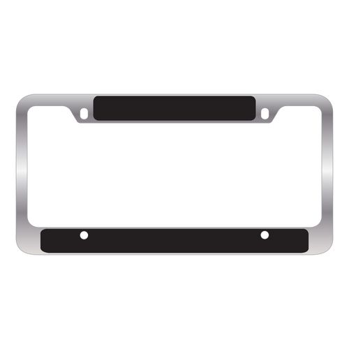 Brushed Zinc and Colored License Frame-16002-01