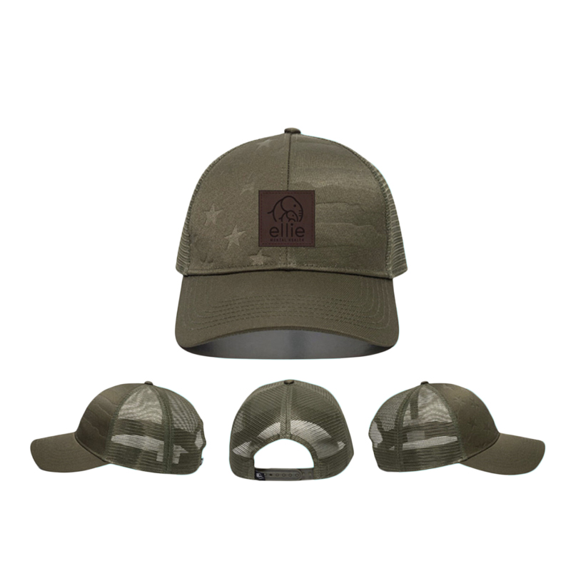 Debossed American Flag Mesh Back Hat