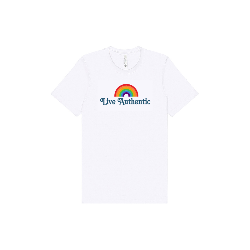 Live Authentic PRIDE Tee (White Tee)
